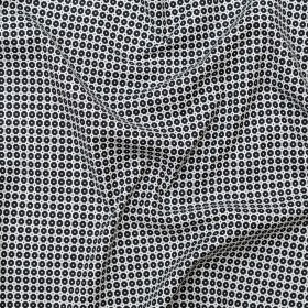 Italian Black and White Geometric Stretch Cotton Jacquard Italian Black and White Geometric Stretch Cotton Jacquard