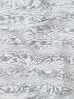 Italian Gray and White Wavy Striped Stretch Novelty Shirting Italian Gray and White Wavy Striped Stretch Novelty Shirting