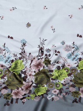 Silver, Green and Mauve Floral Jacquard Panel Silver, Green and Mauve Floral Jacquard Panel