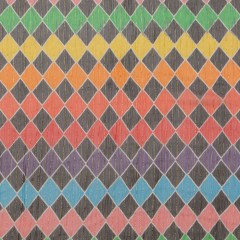 Rainbow Diamond Printed Crinkled Silk Chiffon with Metallic Gold Stripes Rainbow Diamond Printed Crinkled Silk Chiffon with Metallic Gold Stripes