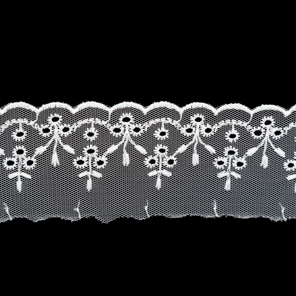 European Ivory Embroidered Eyelet Lace Trim – 1.75″ European Ivory Embroidered Eyelet Lace Trim – 1.75″