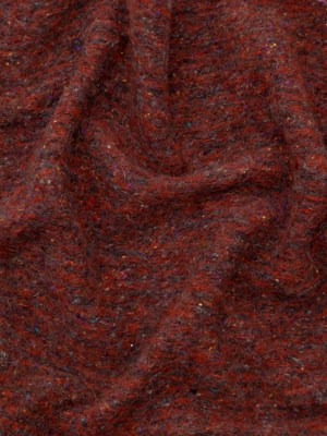 Italian Red and Gray Speckled Fuzzy Wool Knit Italian Red and Gray Speckled Fuzzy Wool Knit
