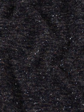 Italian Navy, Gray and White Speckled and Striated Fuzzy Blended Wool Sweater Knit Italian Navy, Gray and White Speckled and Striated Fuzzy Blended Wool Sweater Knit