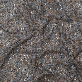 Italian Mink and Chicory Sequined Knit Floral Lace Italian Mink and Chicory Sequined Knit Floral Lace
