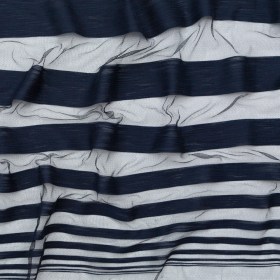 Italian Navy Netting with Woven Stripes Italian Navy Netting with Woven Stripes