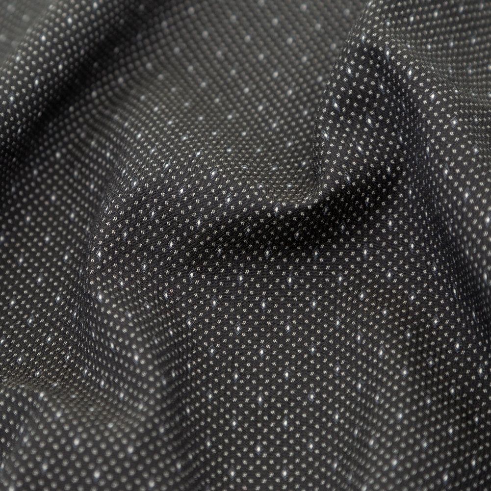 Italian Black and French Taupe Diamond Stretch Jacquard Italian Black and French Taupe Diamond Stretch Jacquard