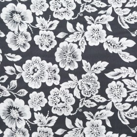 Embroidered Lace – White Floral on Ivory Embroidered Lace – White Floral on Ivory