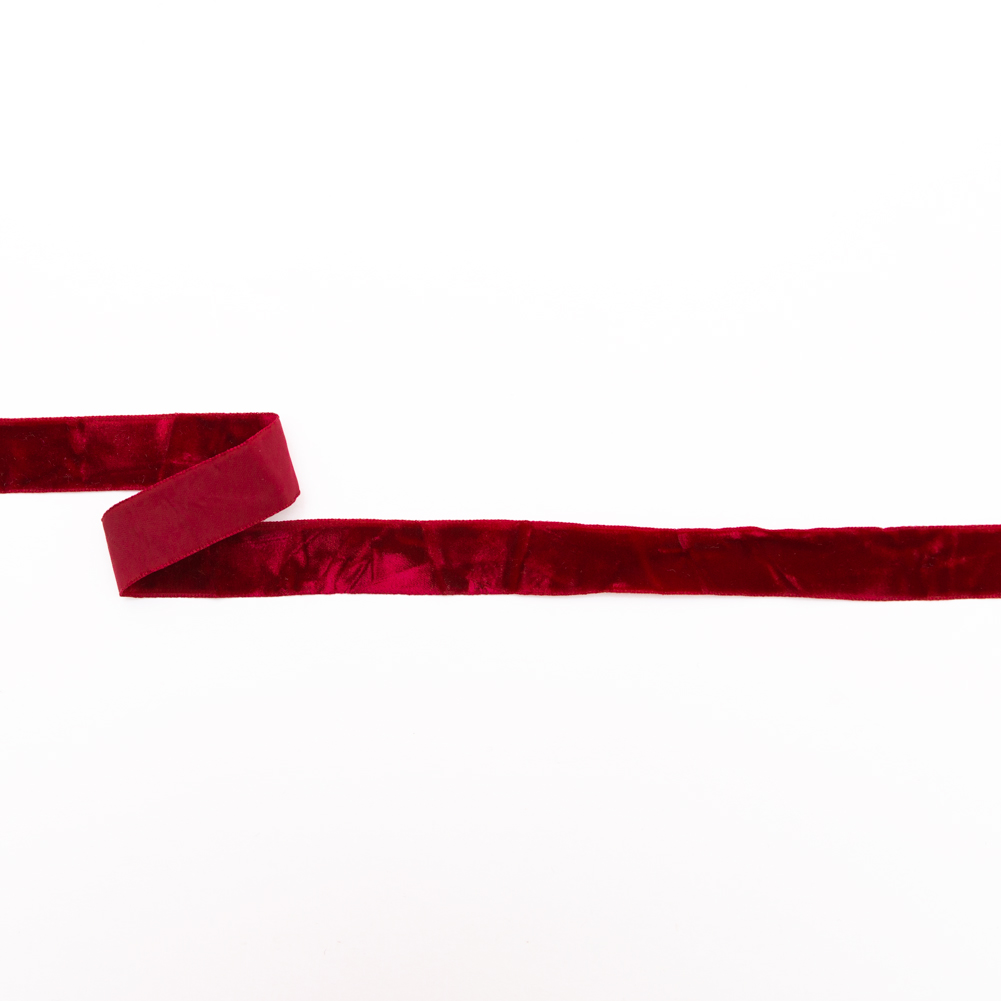 Italian Wine Crushed Velvet Ribbon – 0.875″ Italian Wine Crushed Velvet Ribbon – 0.875″