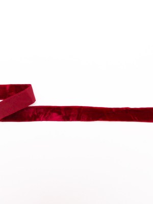 Italian Wine Crushed Velvet Ribbon – 0.875″ Italian Wine Crushed Velvet Ribbon – 0.875″