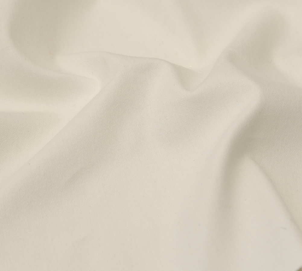 Italian Antique White Stretch Cotton Woven