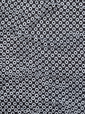 Guipure Lace – White Geometric Circles Guipure Lace – White Geometric Circles