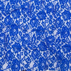 Re-Embroidered Dentelle Lace – Royal Blue Floral Re-Embroidered Dentelle Lace – Royal Blue Floral