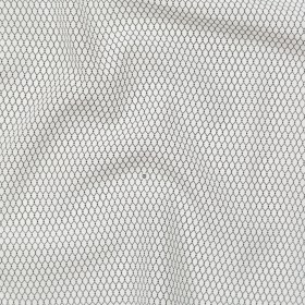 Italian White and Black Geometric Silk and Cotton Voile Italian White and Black Geometric Silk and Cotton Voile