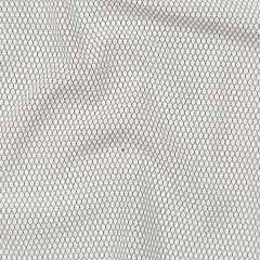 Italian White and Black Geometric Silk and Cotton Voile Italian White and Black Geometric Silk and Cotton Voile