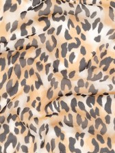 Chocolate Torte, Toffee Brown and Simply Taupe Leopard Printed Crinkled Silk Chiffon Chocolate Torte, Toffee Brown and Simply Taupe Leopard Printed Crinkled Silk Chiffon