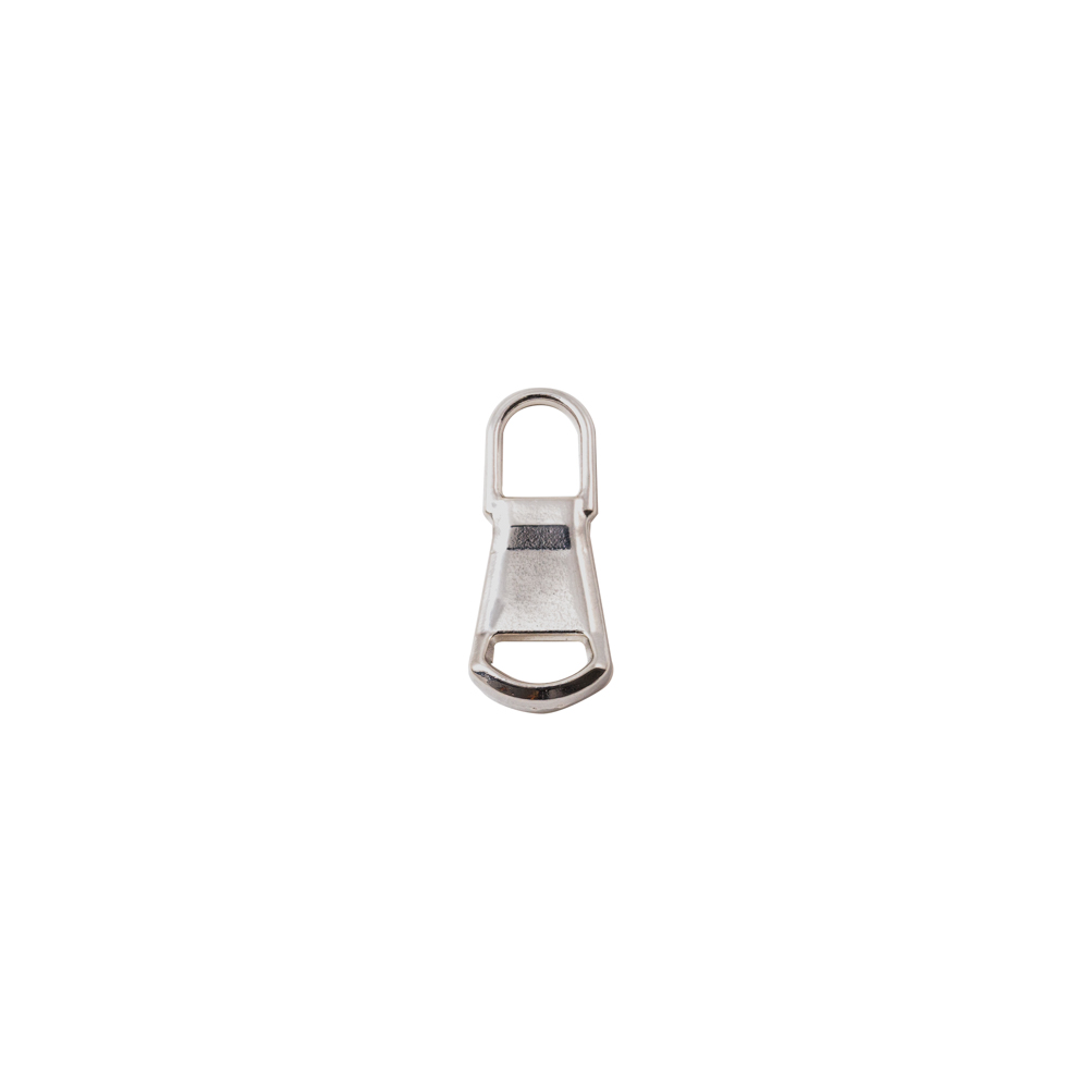 Mood Exclusive Italian Small Silver Rounded Edge Metal Zipper Pull Mood Exclusive Italian Small Silver Rounded Edge Metal Zipper Pull