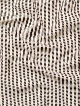 Ivory and Black Stretch Heavy Cotton Twill Ivory and Black Stretch Heavy Cotton Twill