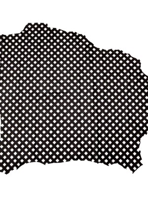 Small Brown Square Perforated Lamb Leather Small Brown Square Perforated Lamb Leather