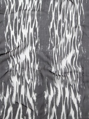 Black and White Abstract Silk Chiffon Black and White Abstract Silk Chiffon