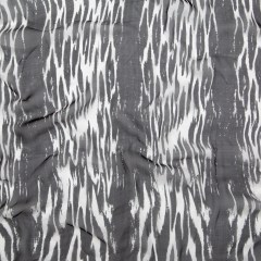 Black and White Abstract Silk Chiffon Black and White Abstract Silk Chiffon