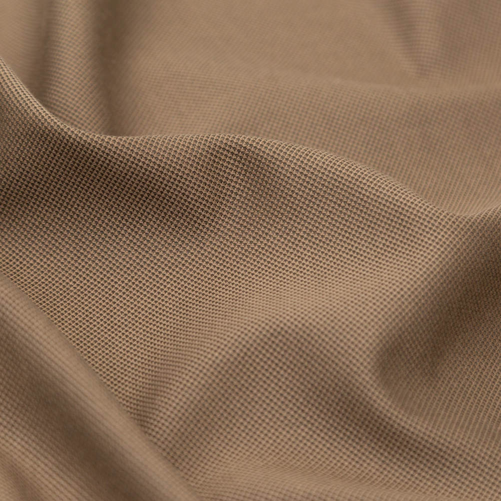 Italian Bonded Camel Pique and Black Jersey