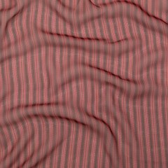 Famous NYC Designer Red and Pink Striped Silk Chiffon Famous NYC Designer Red and Pink Striped Silk Chiffon