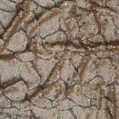 Mesh with Sequins – Metallic Gold Cracking Spots on Pale Beige Mesh with Sequins – Metallic Gold Cracking Spots on Pale Beige