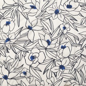 Mood Exclusive Night in Tunisia White and Blue Cotton Poplin Mood Exclusive Night in Tunisia White and Blue Cotton Poplin