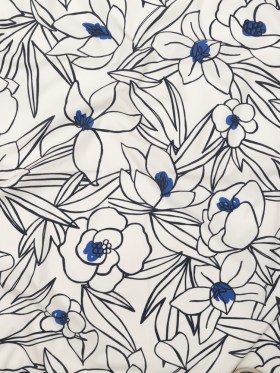 Mood Exclusive Night in Tunisia White and Blue Cotton Poplin Mood Exclusive Night in Tunisia White and Blue Cotton Poplin