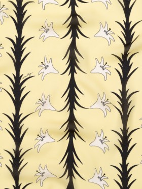 Milly Italian Creme Brulee, Lima Bean and Black Printed Silk Chiffon Milly Italian Creme Brulee, Lima Bean and Black Printed Silk Chiffon