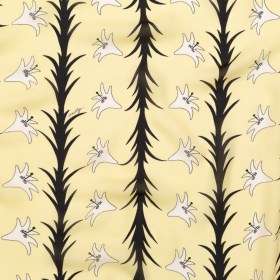 Milly Italian Creme Brulee, Lima Bean and Black Printed Silk Chiffon Milly Italian Creme Brulee, Lima Bean and Black Printed Silk Chiffon