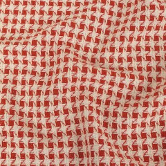 Metallic Dog’s Tooth Tweed – Red and Cream Houndstooth – Deadstock Metallic Dog’s Tooth Tweed – Red and Cream Houndstooth – Deadstock