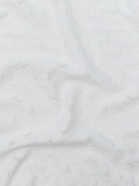 Italian Snow White Floral Burnout Brocade Italian Snow White Floral Burnout Brocade