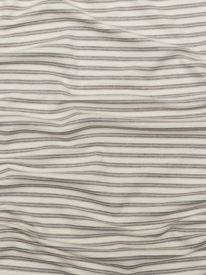 Off-White and Gray Striped Tactile Stretch Knit Off-White and Gray Striped Tactile Stretch Knit