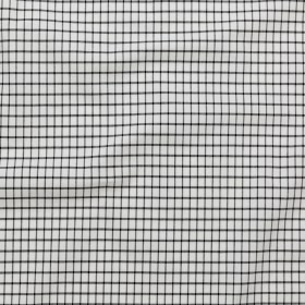 White and Black Checkered Heavy Stretch Cotton Woven White and Black Checkered Heavy Stretch Cotton Woven