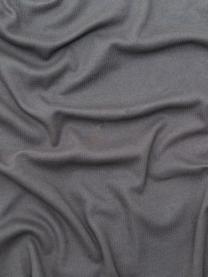 Steel Gray Heavy 1×1 Cotton Rib Knit Steel Gray Heavy 1×1 Cotton Rib Knit