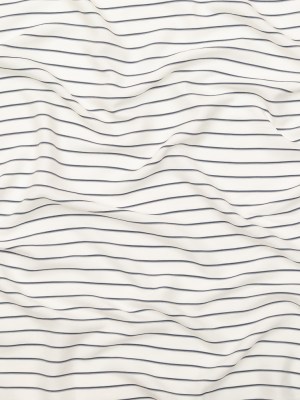The Row Ivory and Dark Navy Shadow Striped Silk Lining The Row Ivory and Dark Navy Shadow Striped Silk Lining