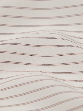 Double Pinstriped Silk Lining by The Row – Ivory and Burgundy Double Pinstriped Silk Lining by The Row – Ivory and Burgundy