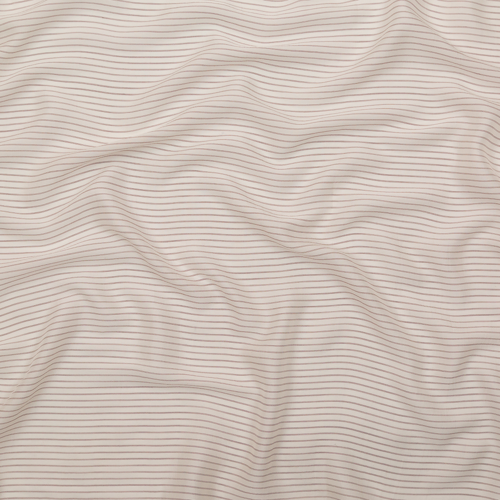 Double Pinstriped Silk Lining by The Row – Ivory and Burgundy Double Pinstriped Silk Lining by The Row – Ivory and Burgundy