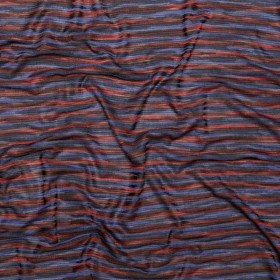 Deep Well and Chili Oil Tactile Striped Polyester Knit Deep Well and Chili Oil Tactile Striped Polyester Knit