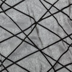 Silver and White Geometric Burnout Jacquard Silver and White Geometric Burnout Jacquard