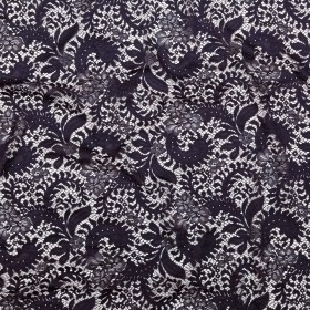 Italian Mulberry Floral Lace with Scalloped Eyelash Edges Italian Mulberry Floral Lace with Scalloped Eyelash Edges