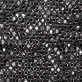 Italian Black 3D Floral Circle Paillette Sequined Tulle Italian Black 3D Floral Circle Paillette Sequined Tulle