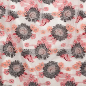 Famous NYC Designer Firecracker and Poinsettia Sunflowers Blended Cotton Brocade Famous NYC Designer Firecracker and Poinsettia Sunflowers Blended Cotton Brocade