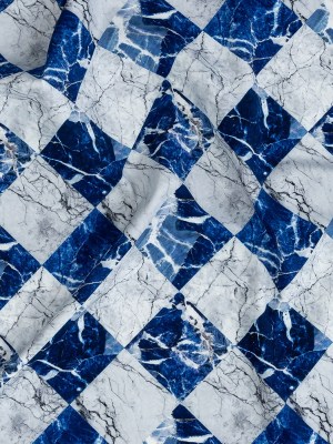 Wedgewood and White Checkered Marble Caye UV Protective Compression Swimwear Tricot with Aloe Vera Microcapsules Wedgewood and White Checkered Marble Caye UV Protective Compression Swimwear Tricot with Aloe Vera Microcapsules