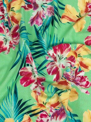 Compression Swimwear Tricot, UV Protective with Aloe Vera Microcapsules – Seafoam, Wild Orchid and Tangerine Tropical Floral – Caye Collection Compression Swimwear Tricot, UV Protective with Aloe Vera Microcapsules – Seafoam, Wild Orchid and Tangerine Tropical Floral – Caye Collection