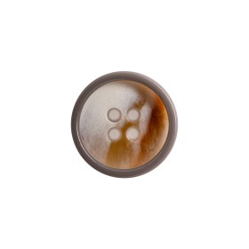 Italian Mourning Dove and Beige Abstract 4-Hole Plastic Button – 28L/18mm Italian Mourning Dove and Beige Abstract 4-Hole Plastic Button – 28L/18mm