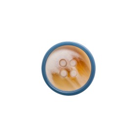 Italian Blue, Chipmunk and Silver Birch Abstract 4-Hole Plastic Button – 24L/15mm Italian Blue, Chipmunk and Silver Birch Abstract 4-Hole Plastic Button – 24L/15mm