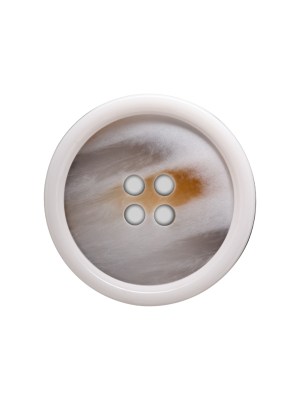 Italian White and Beige Abstract 4-Hole Plastic Button – 36L/23mm Italian White and Beige Abstract 4-Hole Plastic Button – 36L/23mm