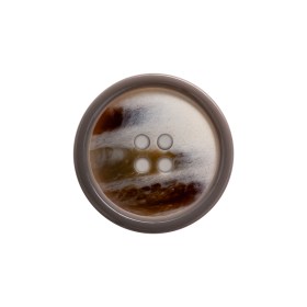 Italian Mourning Dove and Beige Abstract 4-Hole Plastic Button – 36L/23mm Italian Mourning Dove and Beige Abstract 4-Hole Plastic Button – 36L/23mm